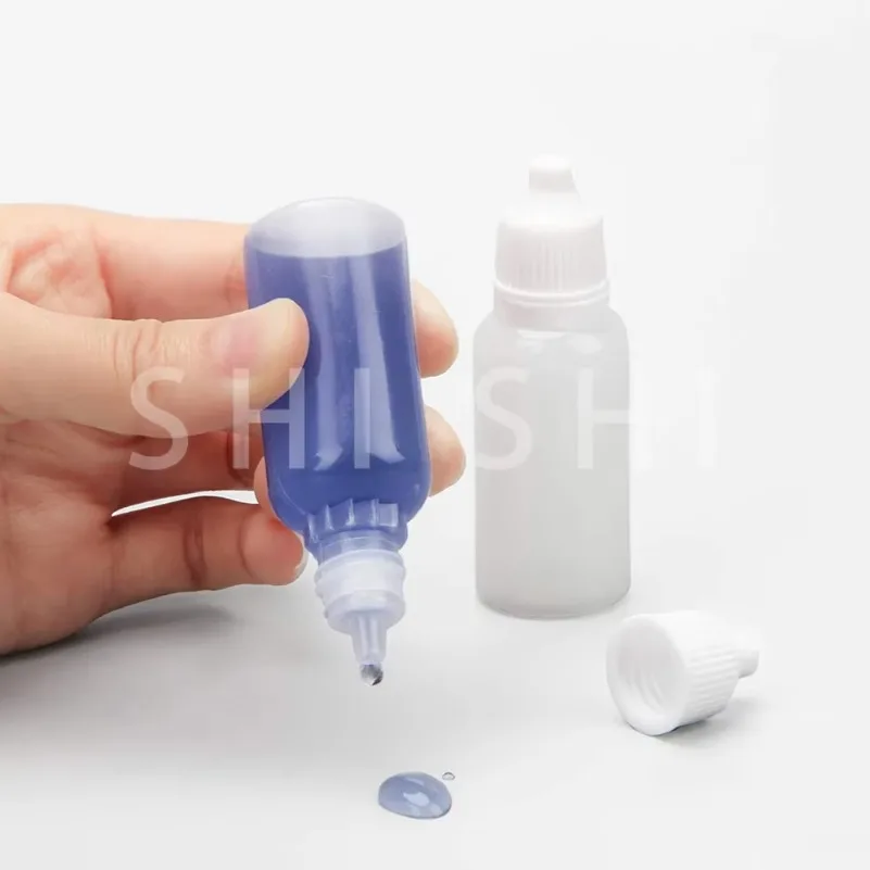 50pcs Plastic Dropper Bottle Squeezable Container Refillable Oil Painting Tools 5ml 10ml 15ml 20ml 30ml 50ml 100ml