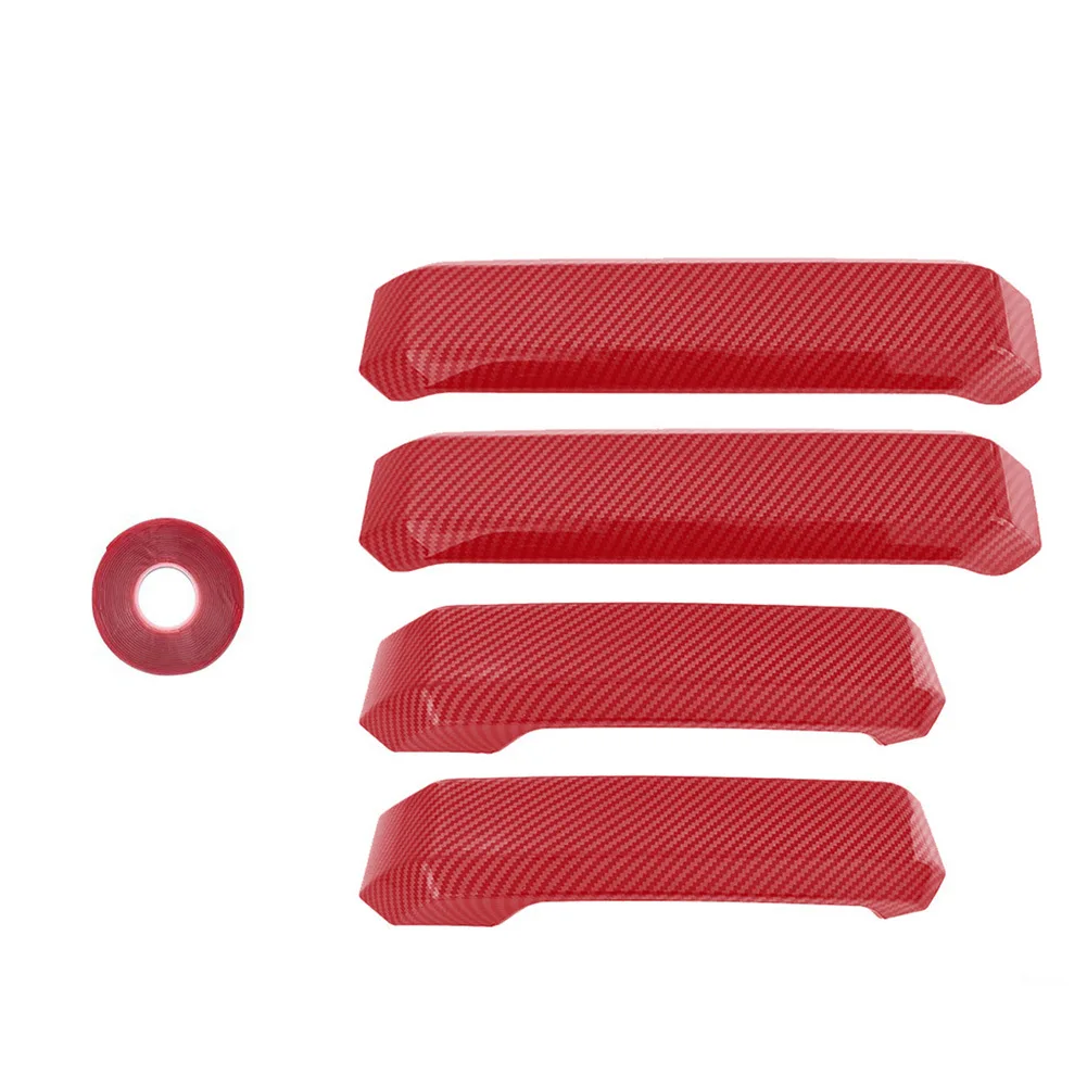 

Car Interior Door Handle Cover Trim Carbon Fiber Texture Decorative Cover For Ford For F150 2015-2020