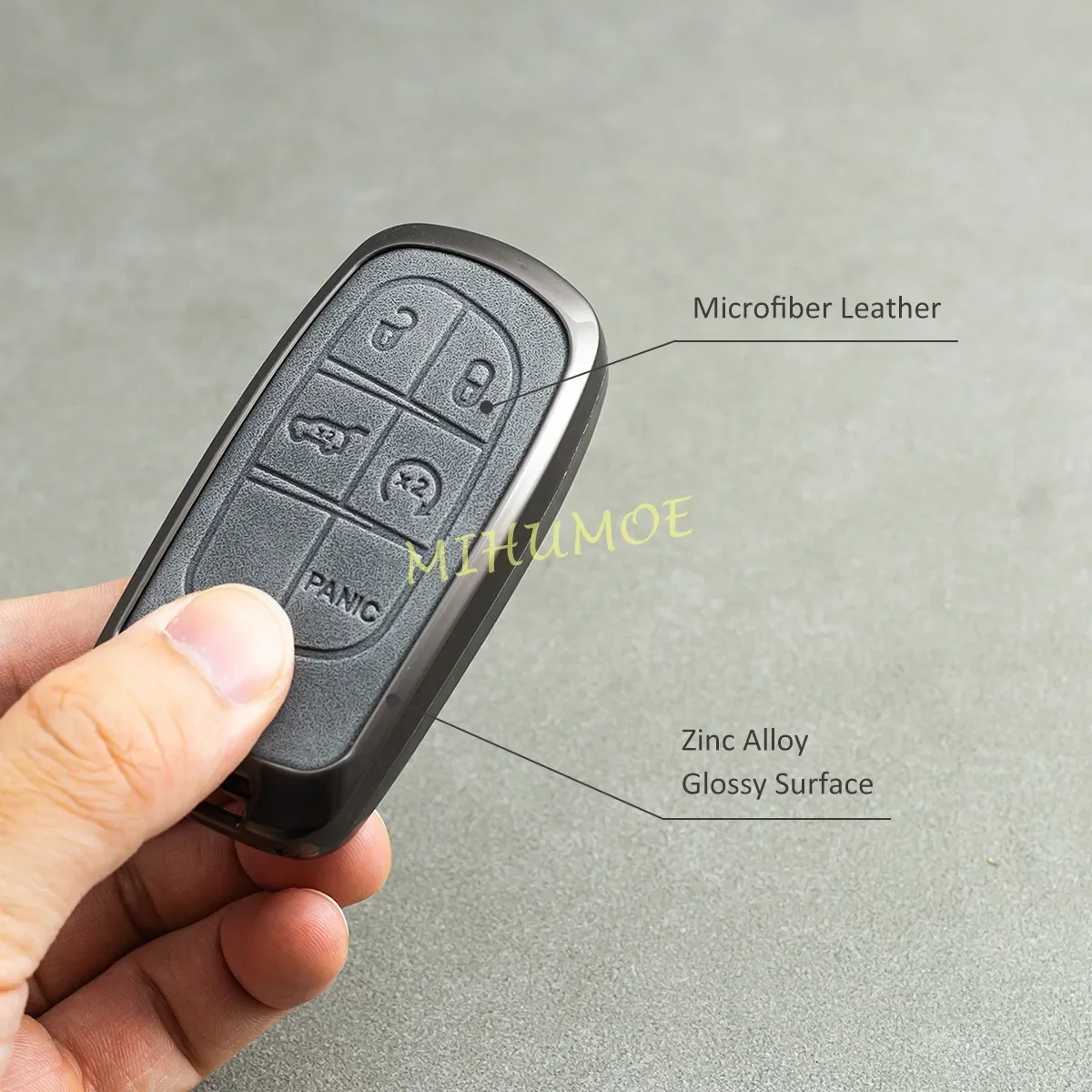 Per Jeep Grand Cherokee Renegade Compass Dodge Charger Durango Fiat 500X accessori per custodia Smart Key Fob in pelle di metallo