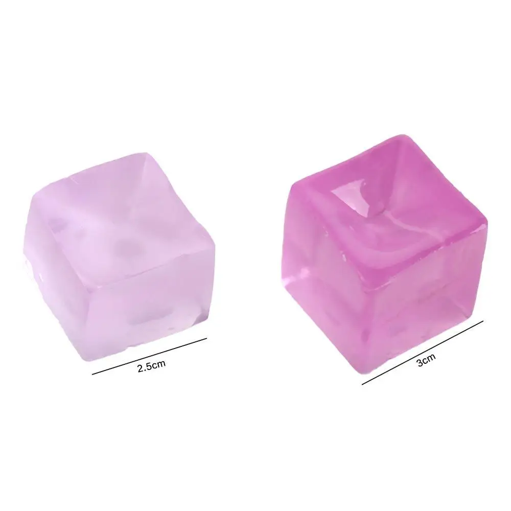 Cubo de gelo bonito bolas de cubo de gelo brinquedo gato pata mini bloco de gelo espremer brinquedo lento rebote cubo macio liberação brinquedos festa favores