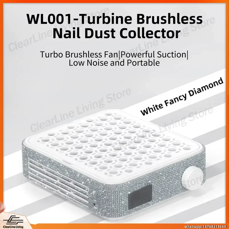 

Professional 80W Portable Nail Dust Collector for Nail Salon Desk Use Low Noise Adjustable Speed ABS Material Nail Art