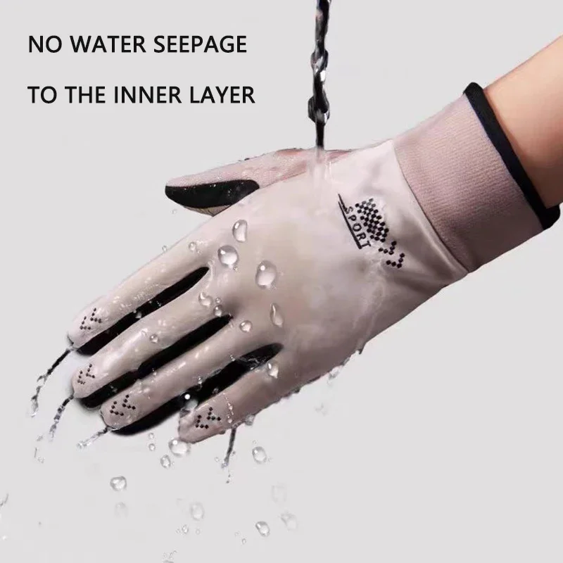 Casal inverno luvas quentes, tela sensível ao toque à prova de vento esportes pesca condução motocicleta esqui antiderrapante luvas de ciclismo quentes