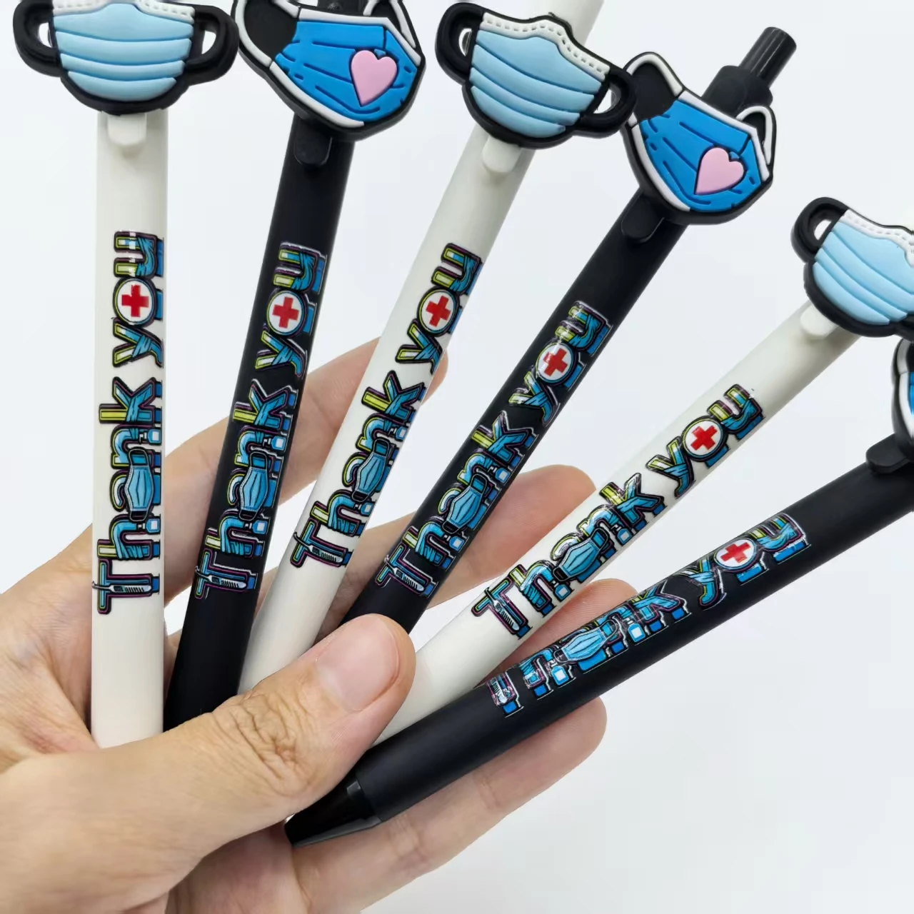 6pcs/12pcs medical mask-shaped ballpoint pens, gift pens for medical staff, Nurses' Day gifts