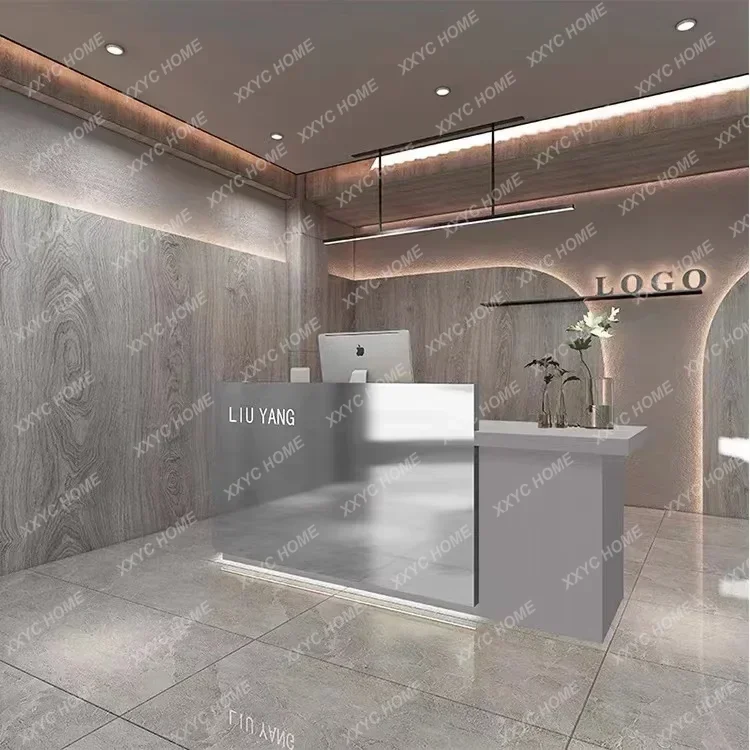 Simple Modern Store Checkout Page Fashion Beauty Salon Dedicated Reception Desk Custom