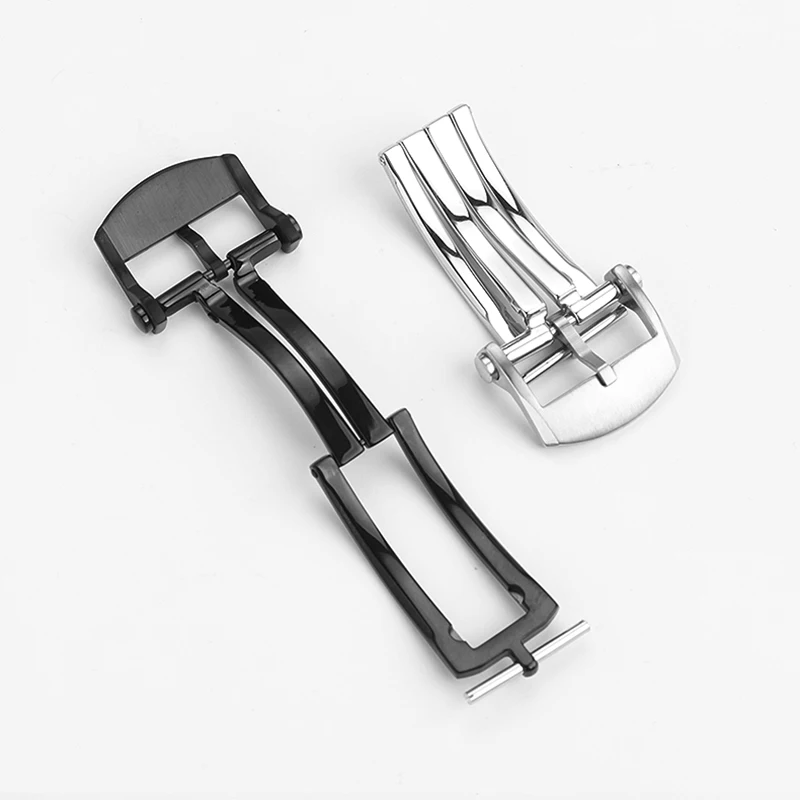 Do Breitling pasek do zegarka ze stali nierdzewnej składana klamra silikonowa z prawdziwego zegarek na pasku 20mm akcesoria do zegarka srebrny