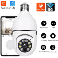 Tuya 5G Wifi E27 Bulb 2MP Surveillance Camera IPTV Night Vision Automatic Human Tracking Smart Home Security Protection CCTV