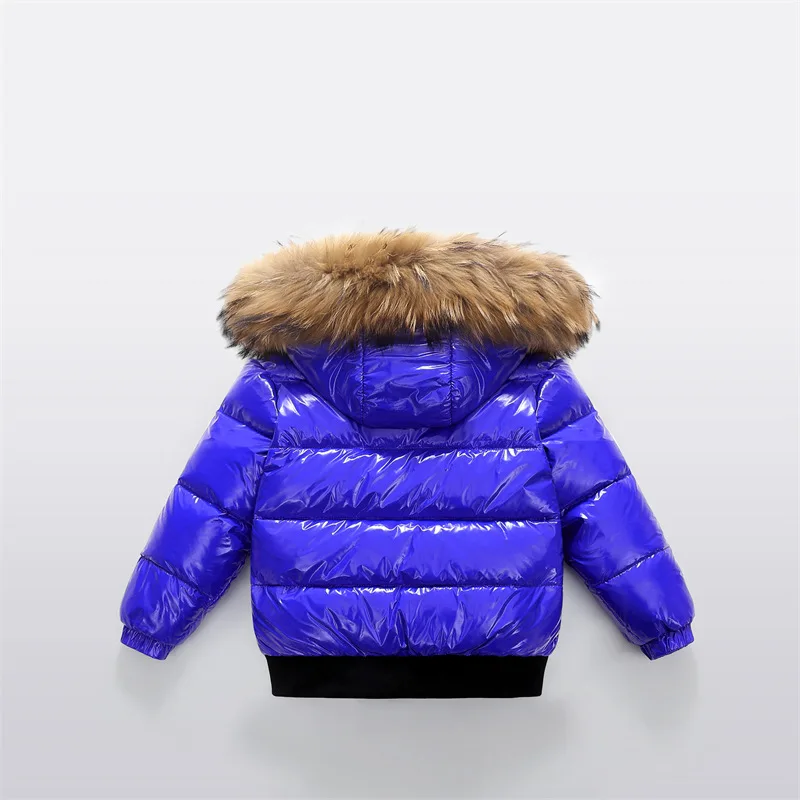 2-10Y Kinder Echte Daunenjacke Kinder Großer Pelzkragen Verdickte Jungen Mädchen Warme Jacke Wasserdicht Teenager Wintermantel – Detail 12