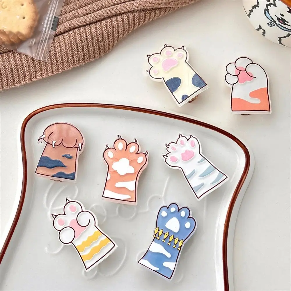 

Girl Cute Cat Paw Hair Clip Children Hairpin Korean Style Stripe Fish Animal Paw Hair Clip Cartoon Barrettes Hair Side Clip