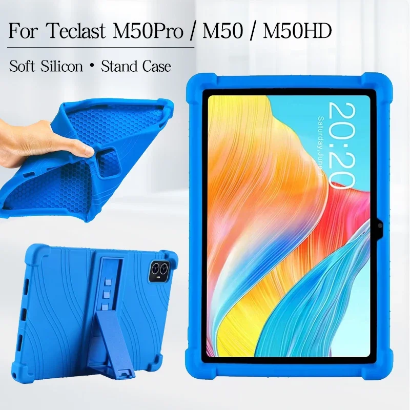 Soft Cases for Teclast M50 Pro Tablet Case Shockproof Silicon Stand Protective Shell for Teclast M50 M50HD M50Pro 10.1''Cover