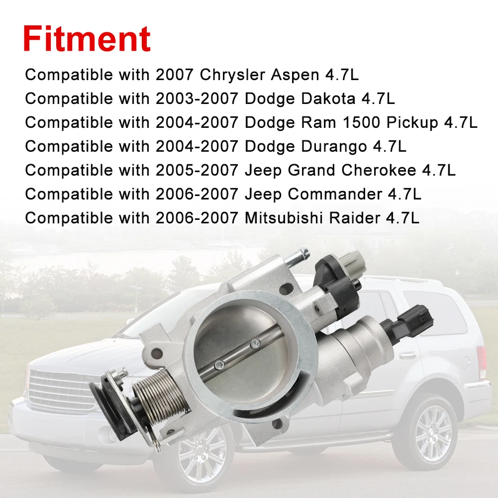 Corpo farfallato elettronico per Chrysler Aspen Dodge Dakota Ram 1500 Durango Jeep Grand Cherokee Commander Mitsubishi 5114397AA