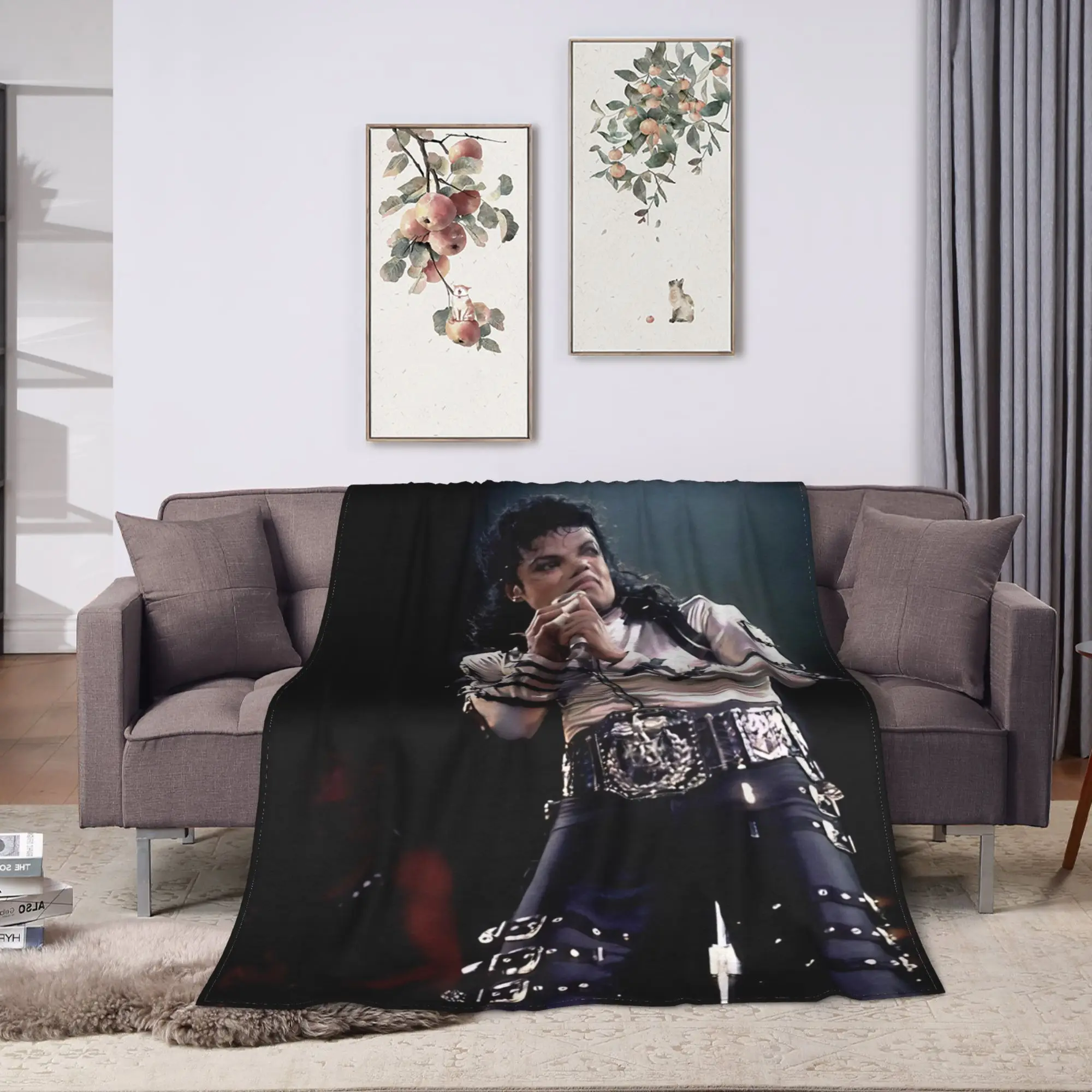 MJ King Of Pop Michael J-jackson Blankets Quality Soft  Throw Blanket Winter Kids Adult Home Decor Funny Bedspread
