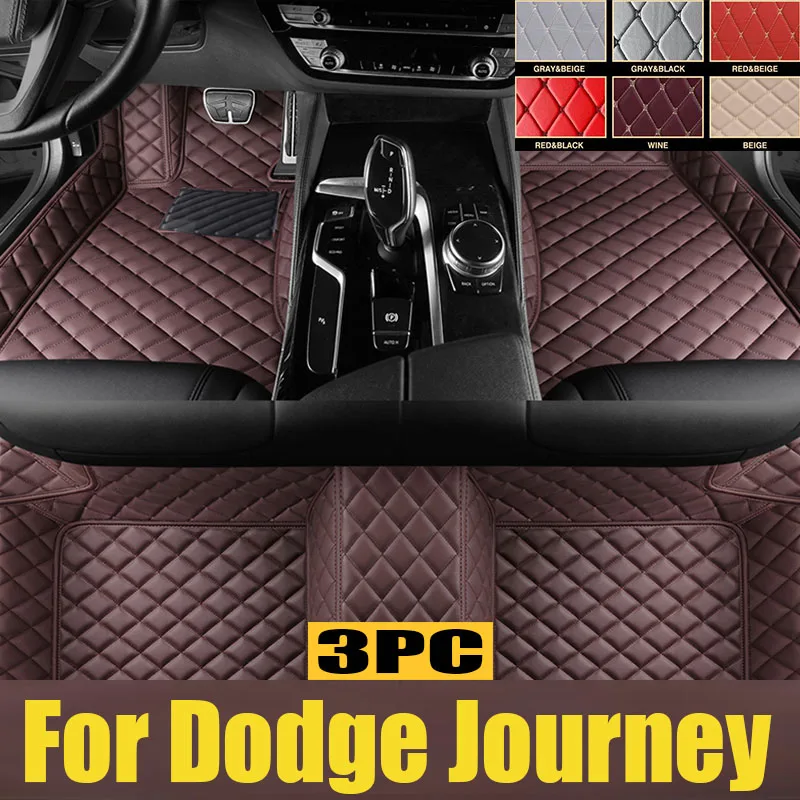 Car Floor Mats For Dodge Journey Fiat Freemont 2011~2019 7seat Waterproof Tapetes Para Automovil Car Matts Floor Car trunk mat