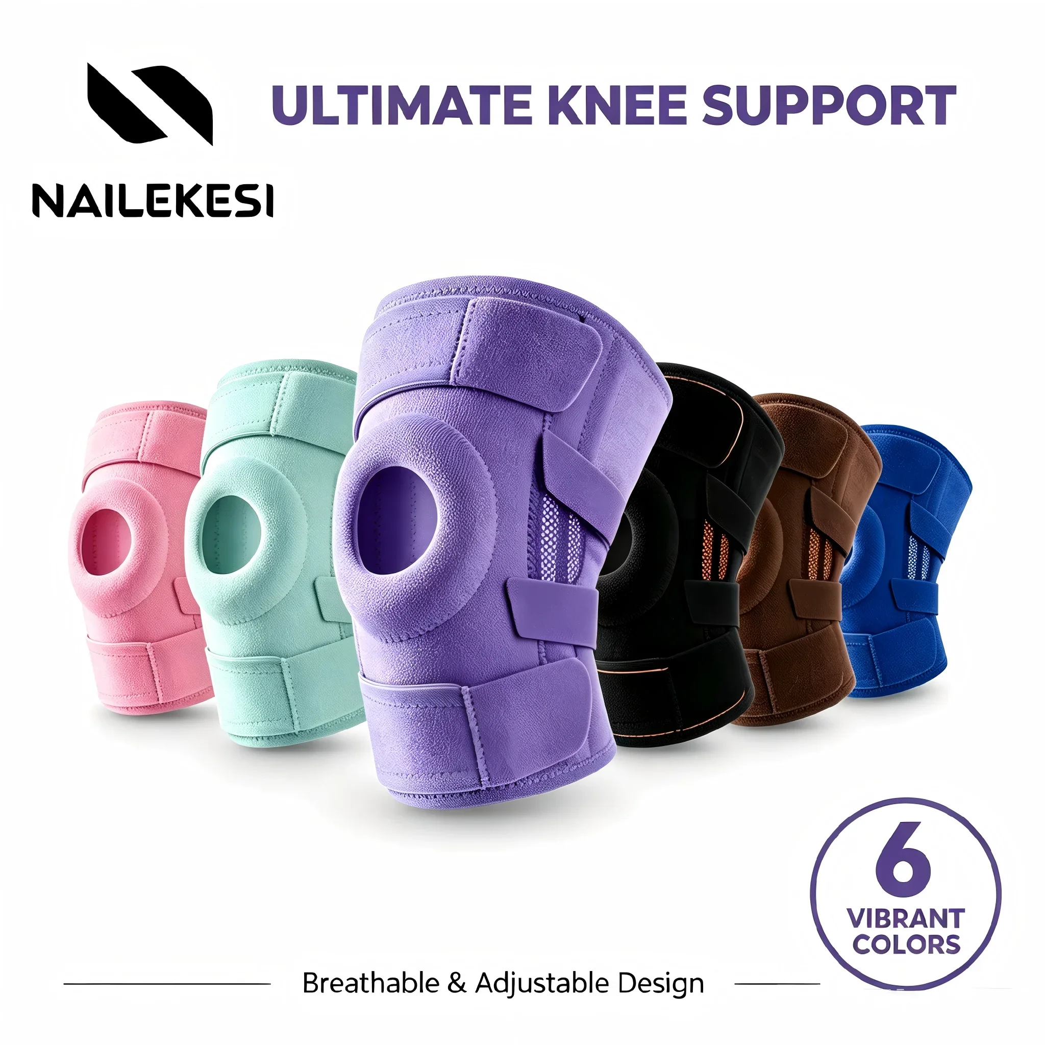 

Adjustable Elastic Knee Support for Basketball Soccer Brace Kneepad Fitness Running Cycling Adjustable Patella Knee Protection