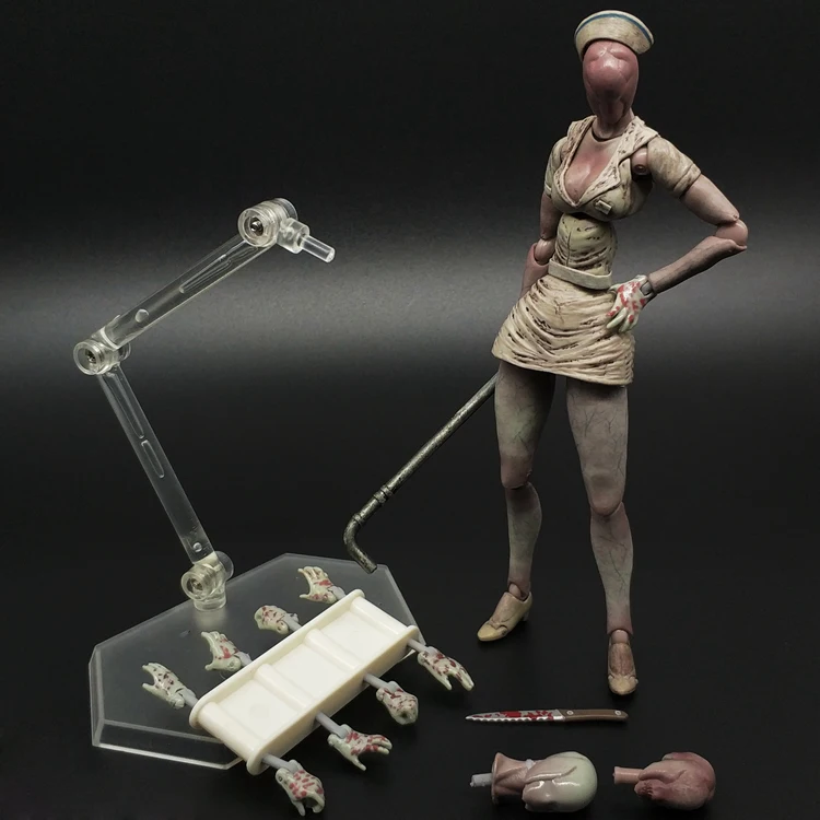 silent-hill-2-jouet-modele-fait-a-la-main-risque-biologique-walking-dead-zombie-infirmiere-poupee-mobile-figma
