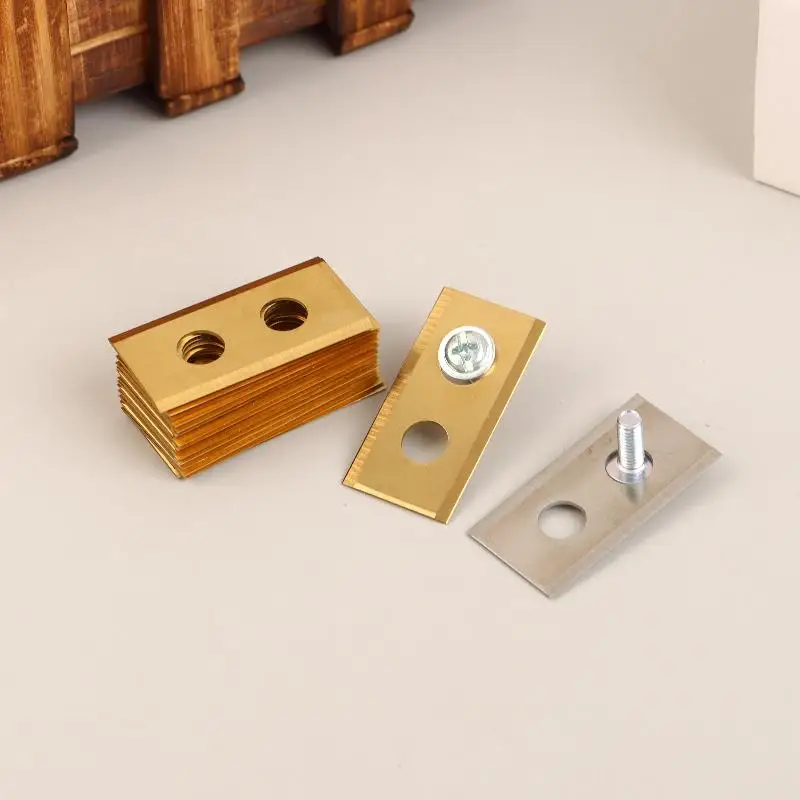 9/18 шт. сменные лезвия из нержавеющей стали с двойным отверстием, нож для прополки садовой техники, лезвие косилки для садовой газонокосилки