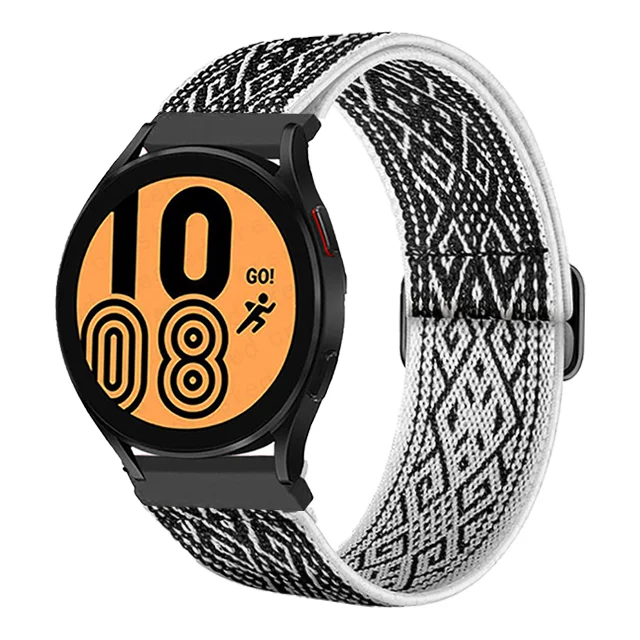Pulseira de Nylon Scrunchie, 20mm 22mm para Samsung Galaxy Watch 7/6/5 Pro 40mm 44mm para Huawei GT 2e/3-6, Pulseira de Smartwatch