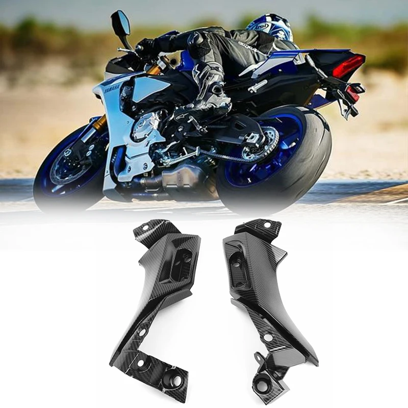 Motorcycle Carbon Fiber Side Frame Mid Cover Panel Fairing Cowl For Yamaha YZF R1 2004 2005 2006