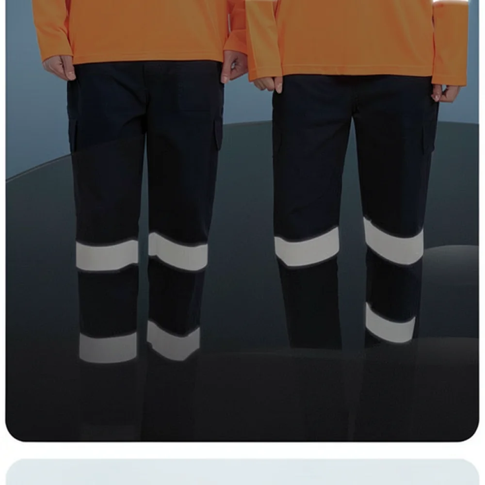 Safety Reflective Work Polo Shirt For Men Road Construction Logistics Transportation High Visibility Breathable Uniform Top