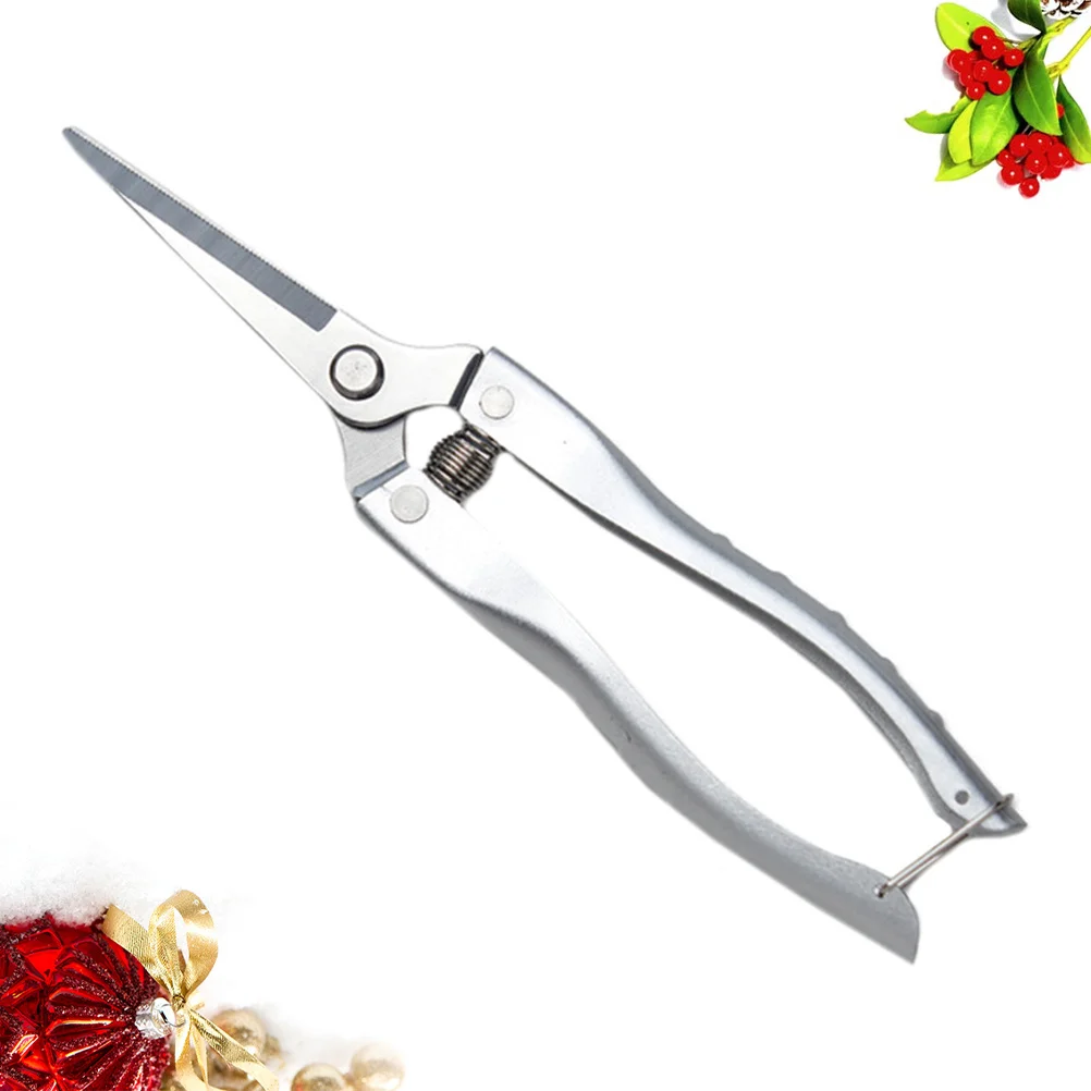 

Garden Pruning Shears Stainless Steel Silver Fine Workmanship Exquisite Details Portable Effortless Cutting Suitable