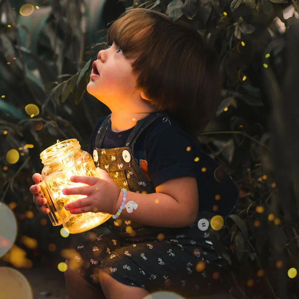 

5Pcs Unicorn Colorful Beads Bracelet Kids Wrist Decor Handmade Durable Acrylic Beads Gift for Birthday Holiday Wedding