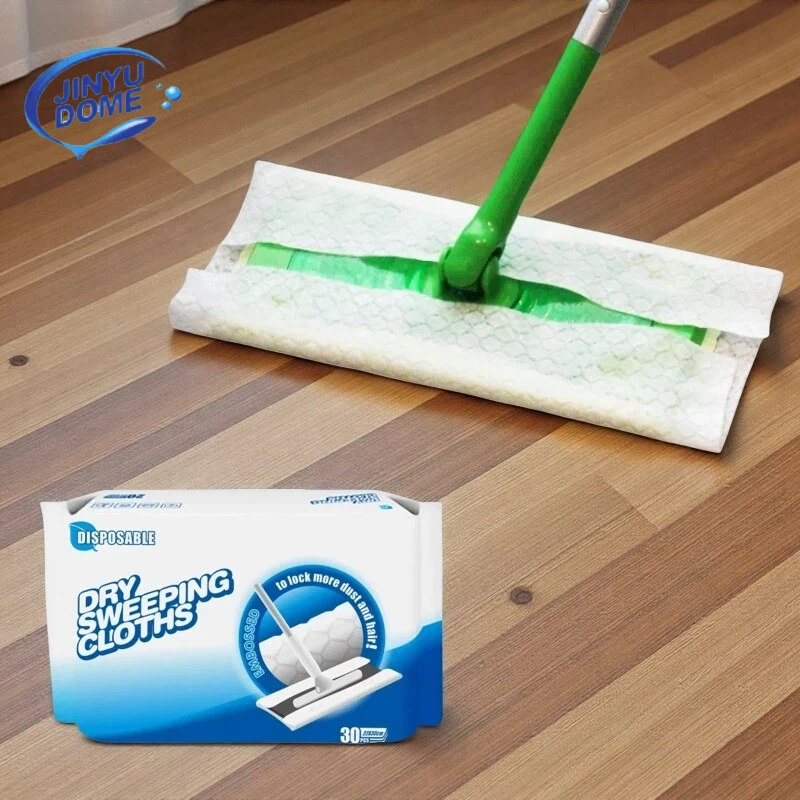 JINYUDOME 8.8x12inch Disposable Electrostatic Dust Mop Pads High-Efficiency Swiffer Wet/Dry Mop Floor Cleaning Cloth