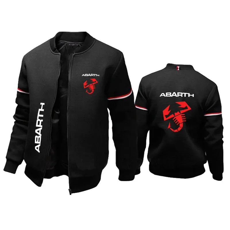 

New Men's Standing Jacket abarth logo print Sweatshirt Spring Autumn Fashion Men Streetwear harajuku Casual Men Baseball jacket