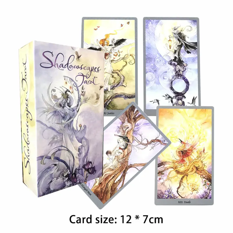 

Hot selling 12 * 7CM Tarot Shadowscapes Tarot Leisure entertainment games Card, family gatherings Tarot Card Brochure Guide