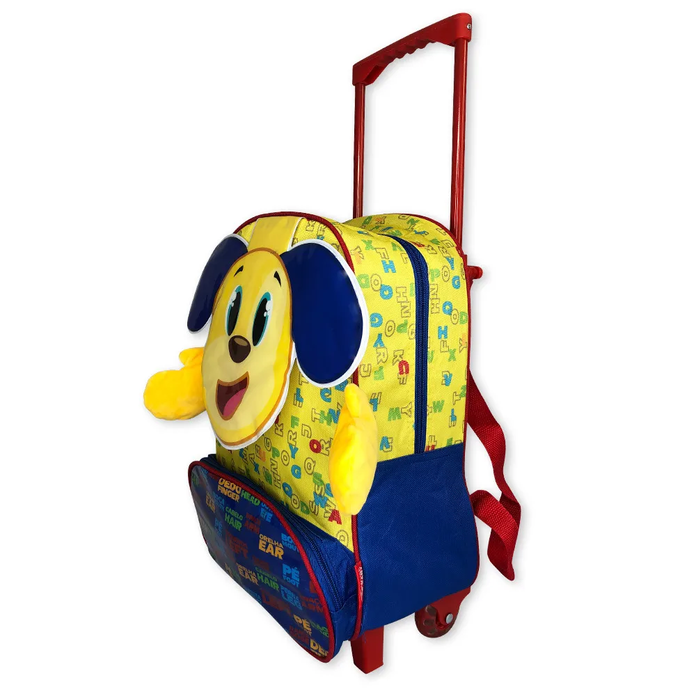 School Child Backpack Dog Yellow Rodinha