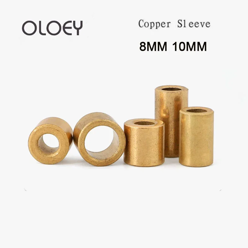 

2~10pcs copper bushing oil bearing powder metallurgy inner diameter 8mm 10mm oil bushing copper bushing