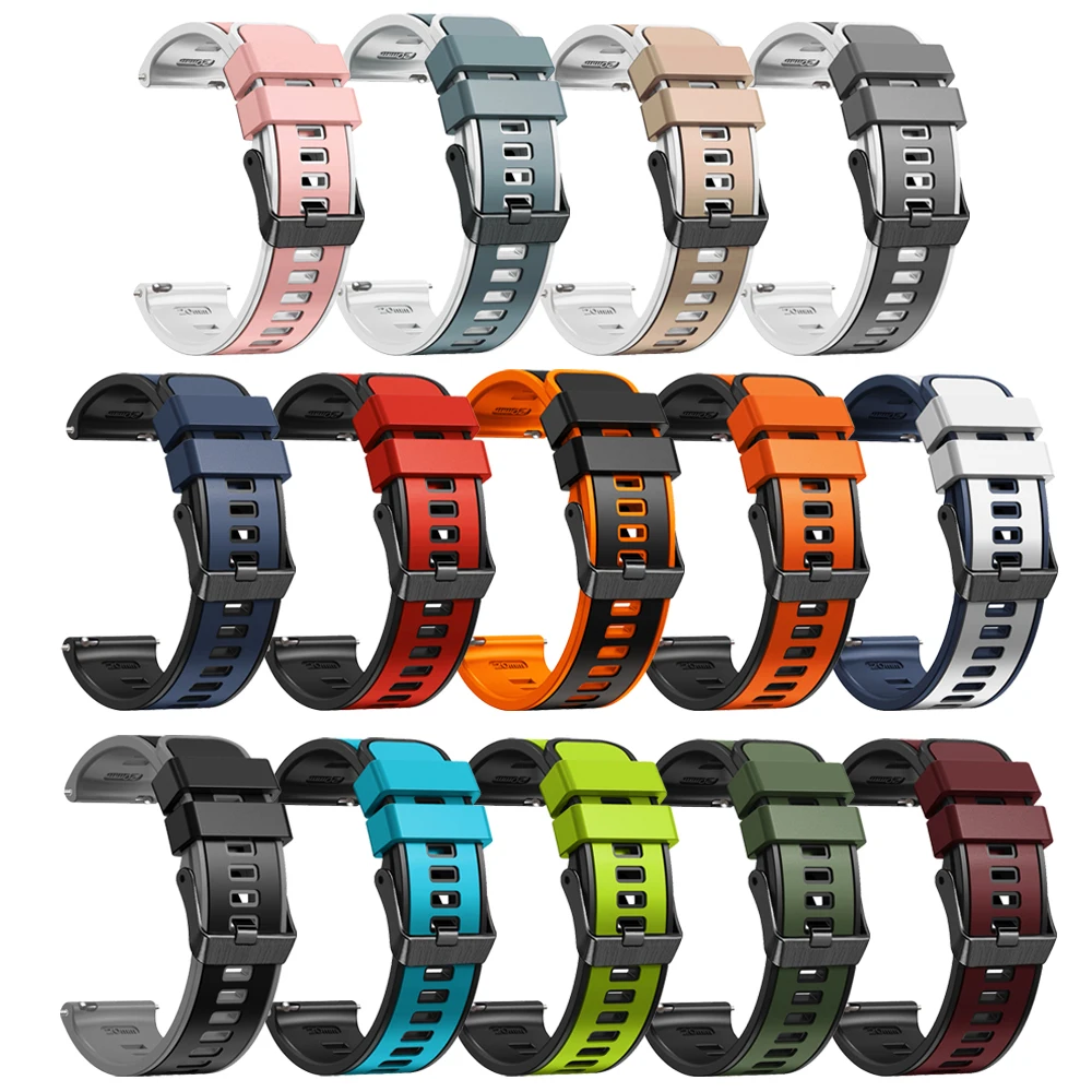 Pulseira de relógio inteligente de silicone para Huawei, pulseira, pulseira, GT 4, 46mm, GT 3, 2, GT3, GT2 Pro, 22mm