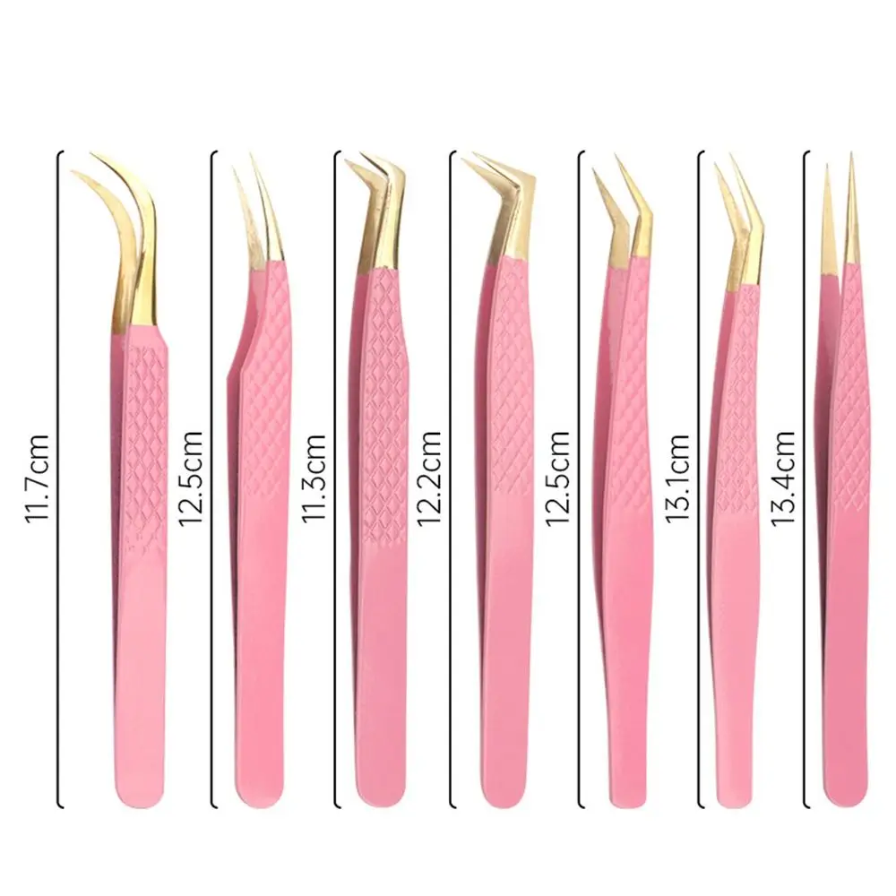 Anti-static Eyelash Extension Tweezer Stainless Steel Superhard Grafting False Eyelash Tool High Precision Non-magnetic