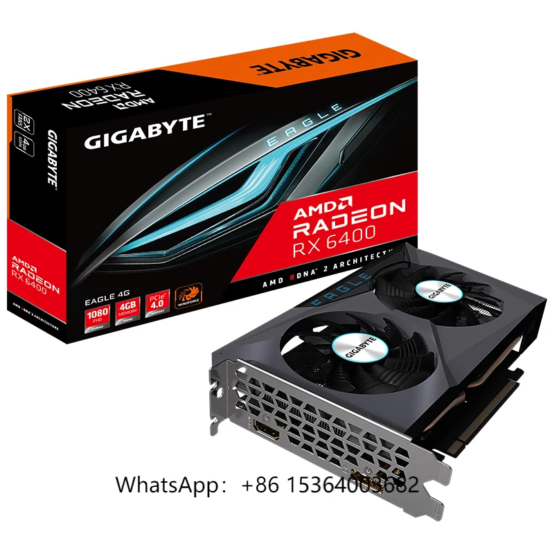 TJXL- RX 6400 EAGLE 4G Gaming GPU do stacjonarnych e-sportów Obsługa Pcie 4.0