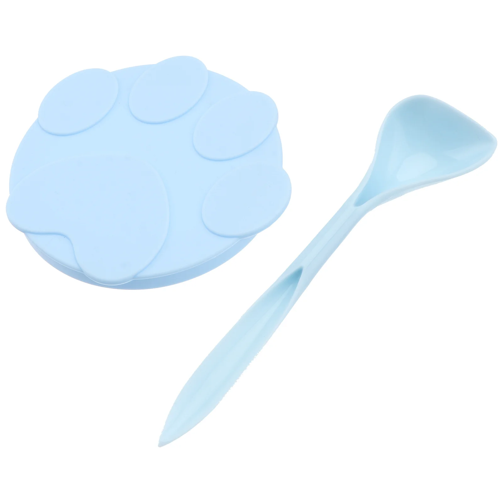 

1 set 1 Set Silicone Covers Food Feeding Spoon Sealed Lids For Cat Dog Food Leakproof Bacteria Resistant Easy Bowl Pet