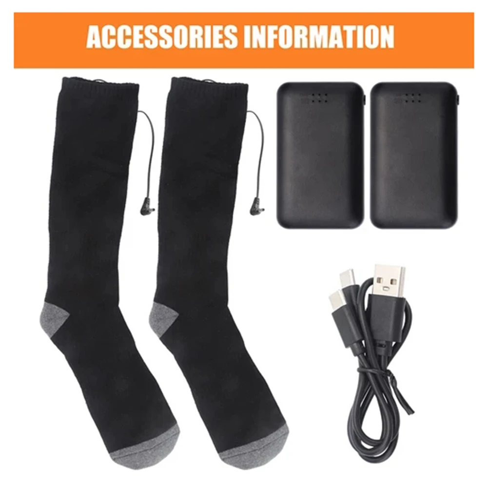 

Носки с подогревом для катания на лыжах, 3, регулируемая температура, удобные быстронагревающиеся теплые носки для катания на лыжах, прогулок