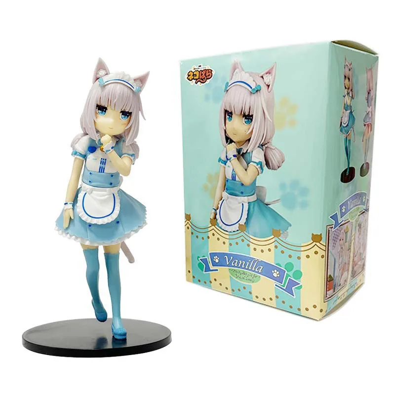 Gato senhora paraíso, chocolate e baunilha posição permanente presente de aniversário de menina fofa, modelo de figura de ornamento de boneca