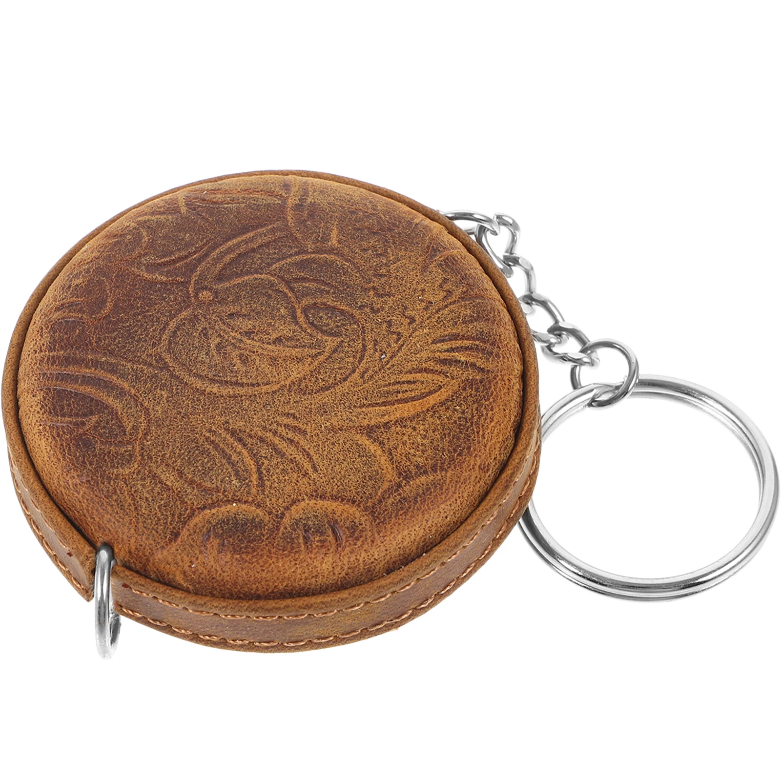 

Vintage Retractable Mini Tape Measure 1.5m Round Portable Measuring Tape Keychain Double Sided Body Measurement