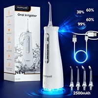 Cordless Water Flosser for Teeth Pick - Cordless Electric Oral Irrigator for Adults & Sensitive Gums 300ML Braces Cleaning 4 Jet