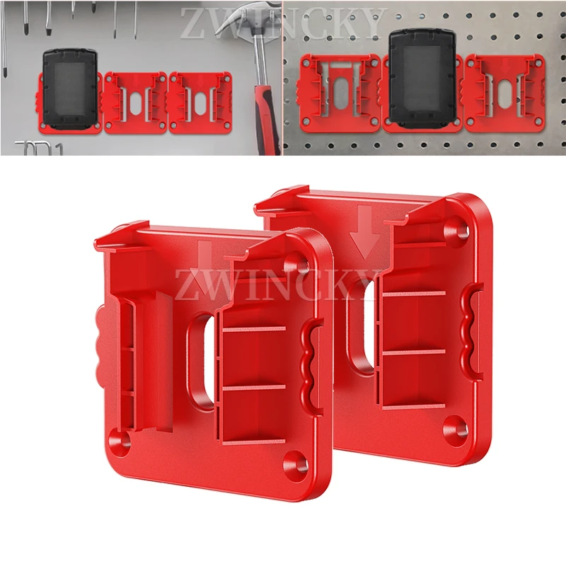 Battery Holders for Milwaukee 18V Batteries Wall Mounted Battery Organizer Heavy-Duty Battery Storage Mount Dock Holder