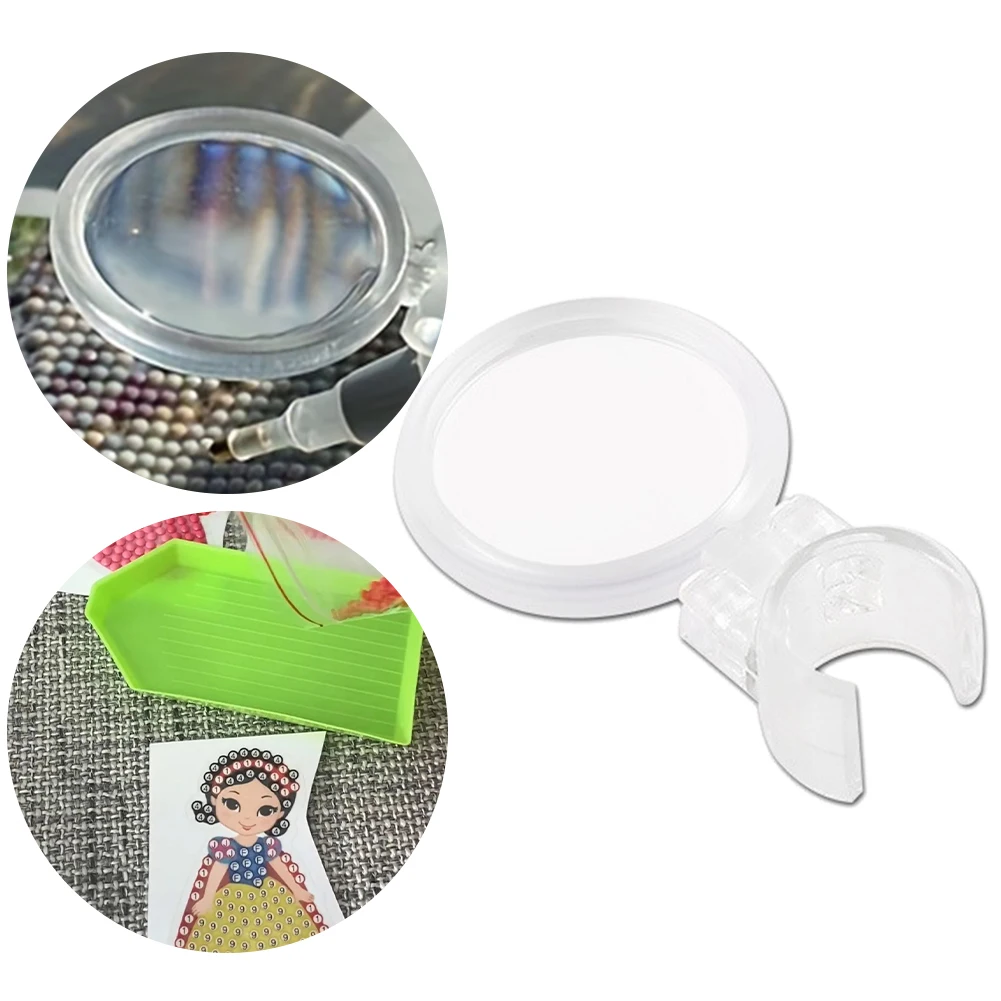 Strumenti per pittura diamante lente d'ingrandimento penna per trapano lente d'ingrandimento rotonda supporto per lente d'ingrandimento strumento per pittura disegno ricamo