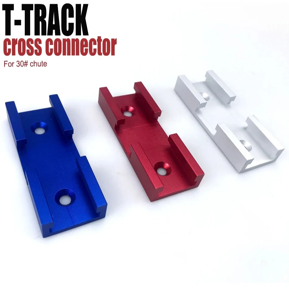 30 Type T-Track Cross Connector, Aluminum Alloy 80/200mm Intersection for Woodworking Table Jig & Fixture