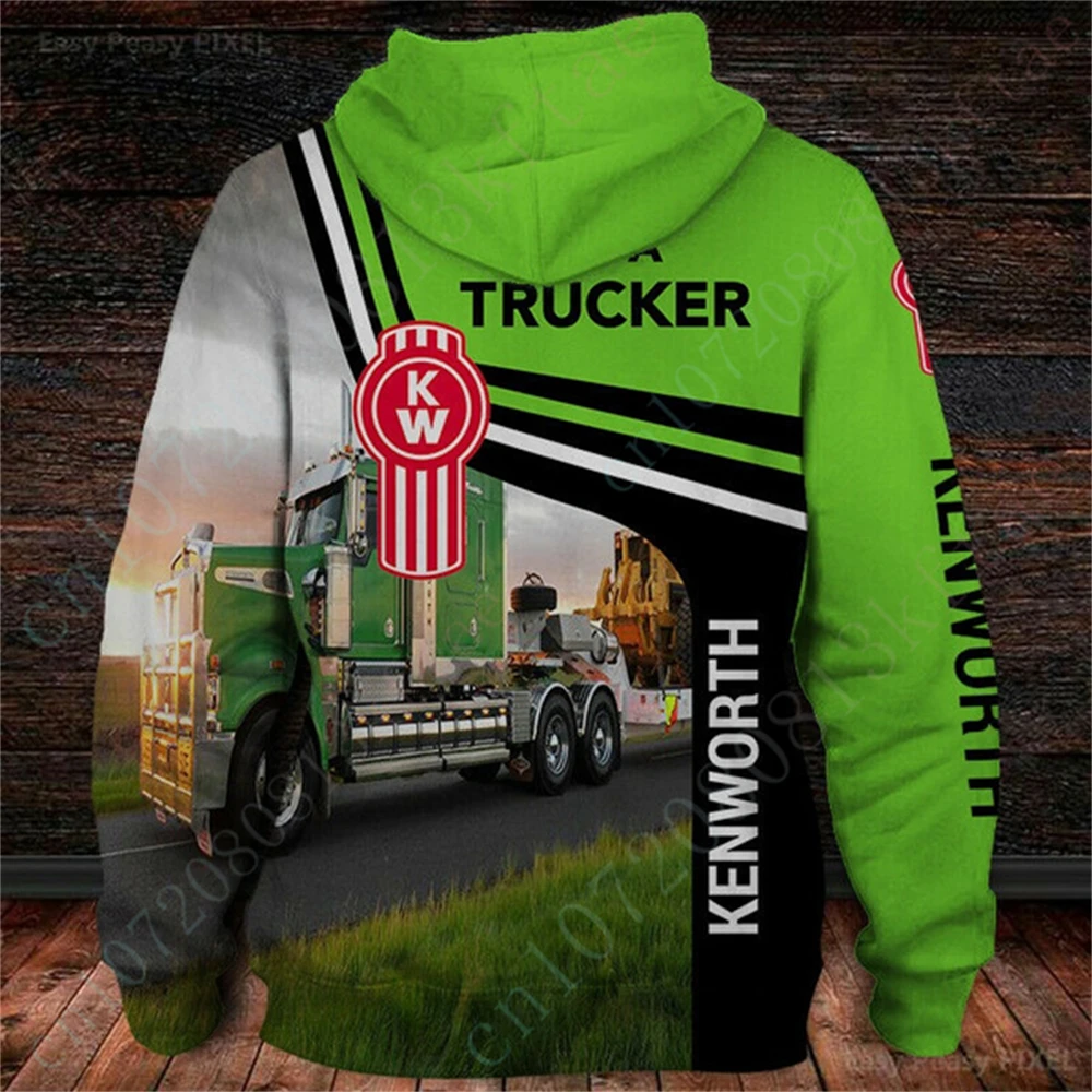 Kenworth Zip Hoodie Casual Hoodies Anime Hoodies For Men Women 3D Printing Pullover Harajuku Sweatshirt Top Unisex Clothing