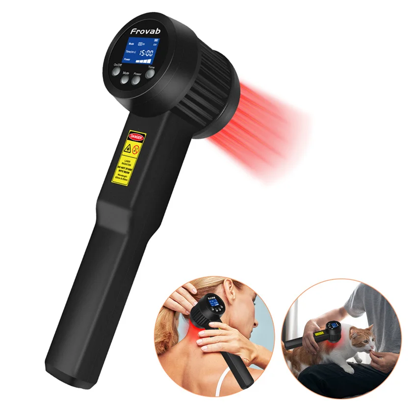 8W 650nm 808nm Cold Laser Infrared Red Light Therapy LLLT for Arthritis Sciatica Frozen Shoulder Body Pain Relief 25 Diodes