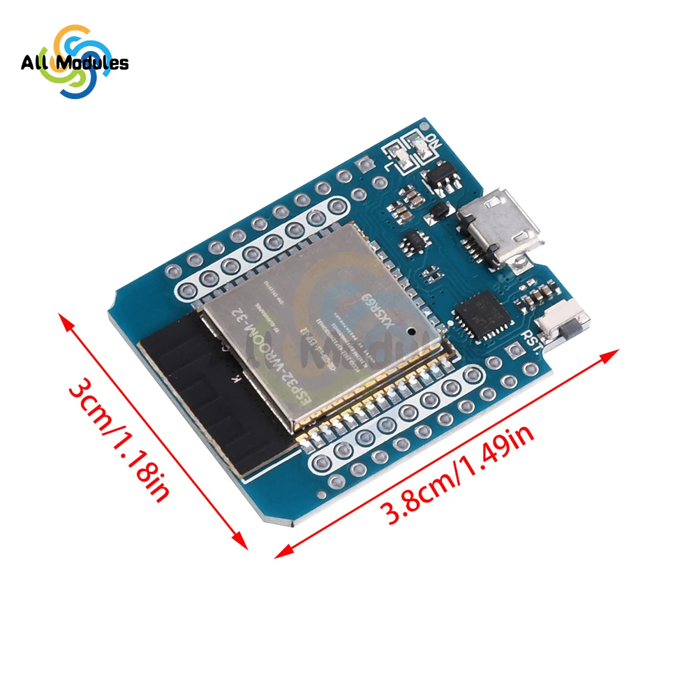 ESP32 D1 Mini ESP-32 WiFi+Bluetooth Development Module Board Base on ESP8266 Fully Functional Compatible for WeMos D1 Mini