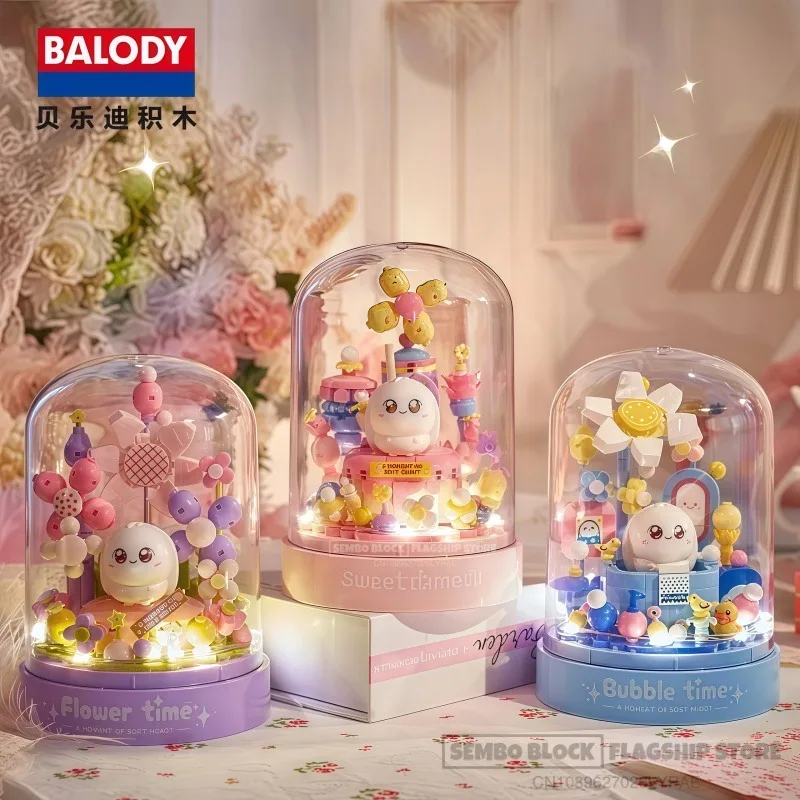 

Маленький кролик, сладкий чай, сборка строительных блоков, аниме, мультяшная модель, настольные коллекционные украшения, детские праздничные подарки