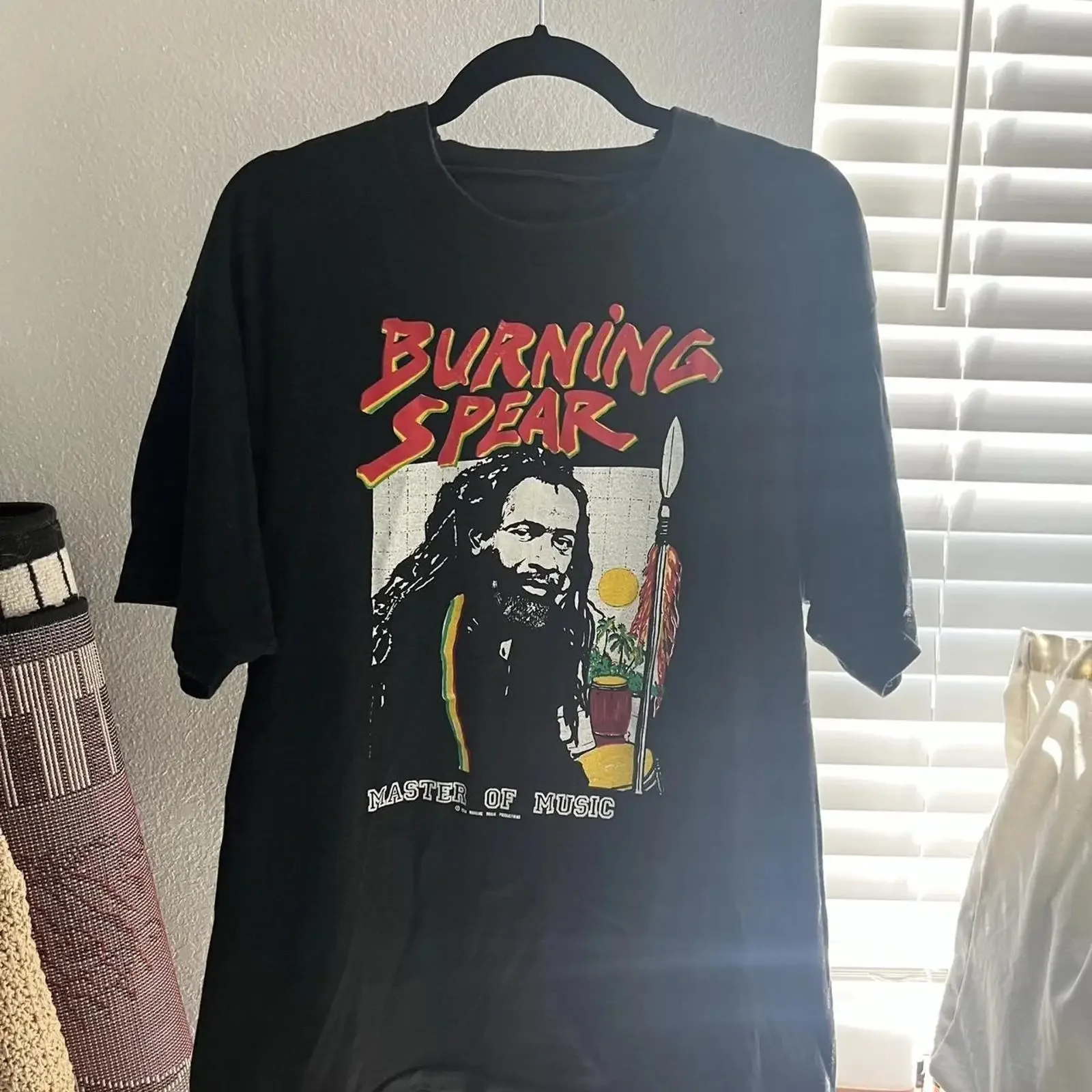Burning Spear T Shirt for Family Black Cotton All Sizes vintage Washed Casual graphic homme Top For Everyday Wear Soft