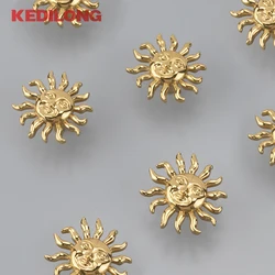KEDLO Solid brass European light luxury sun drawer knob furniture hardware kitchen cabinet gold pull handle