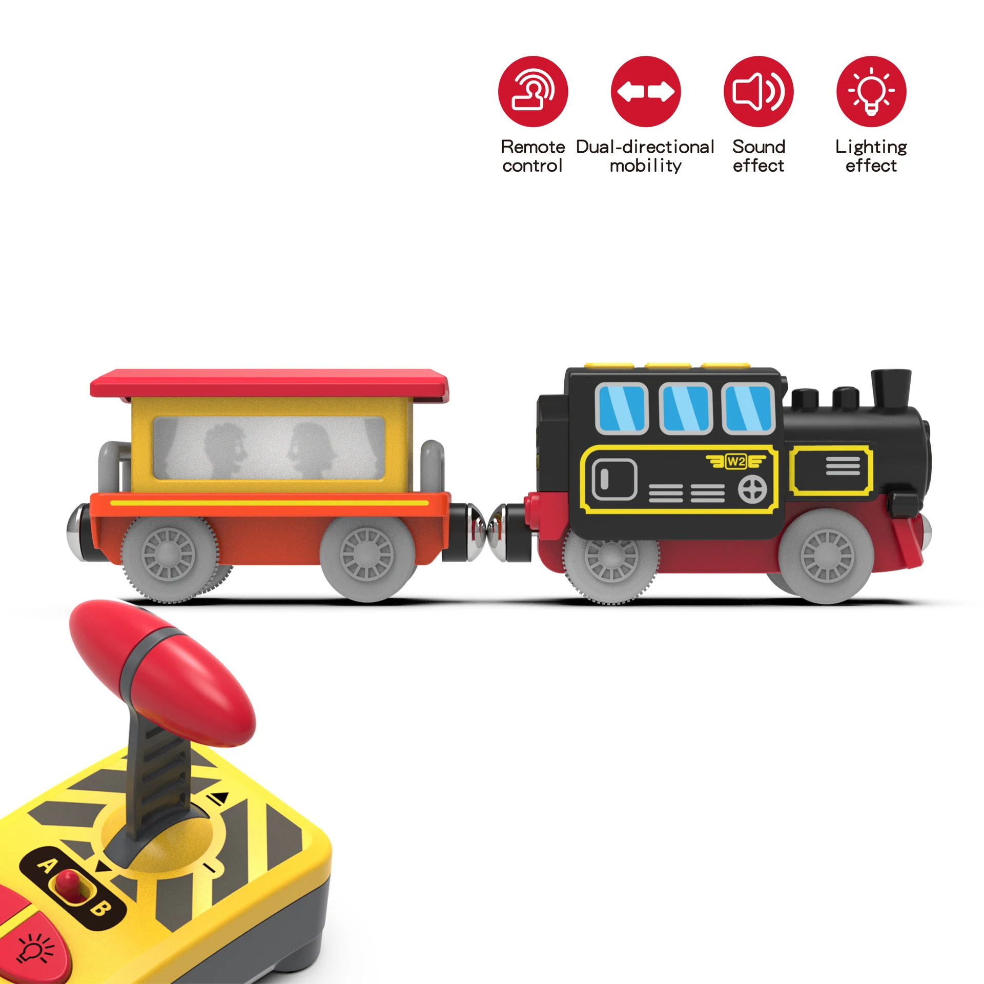 New Style Remote Control Rc Electric Small Train Toys Set Connected With Wooden Railway Track Interesting Present For Children Y