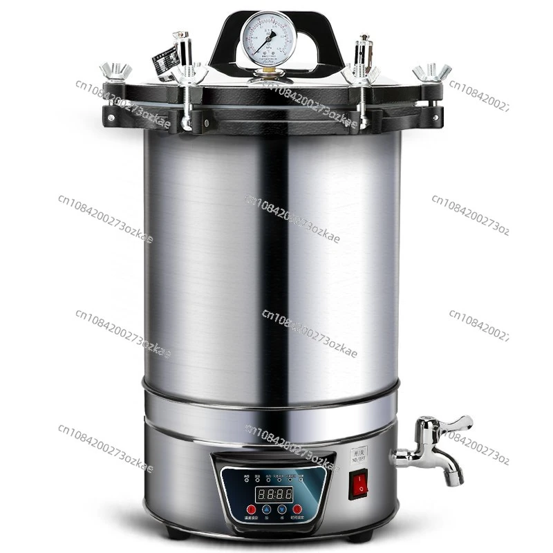 

High Pressure Steam Sterilization Pot Laboratory Portable Stainless Steel Small Medical Sterilizing Pan Sterilizer Clinic Beauty