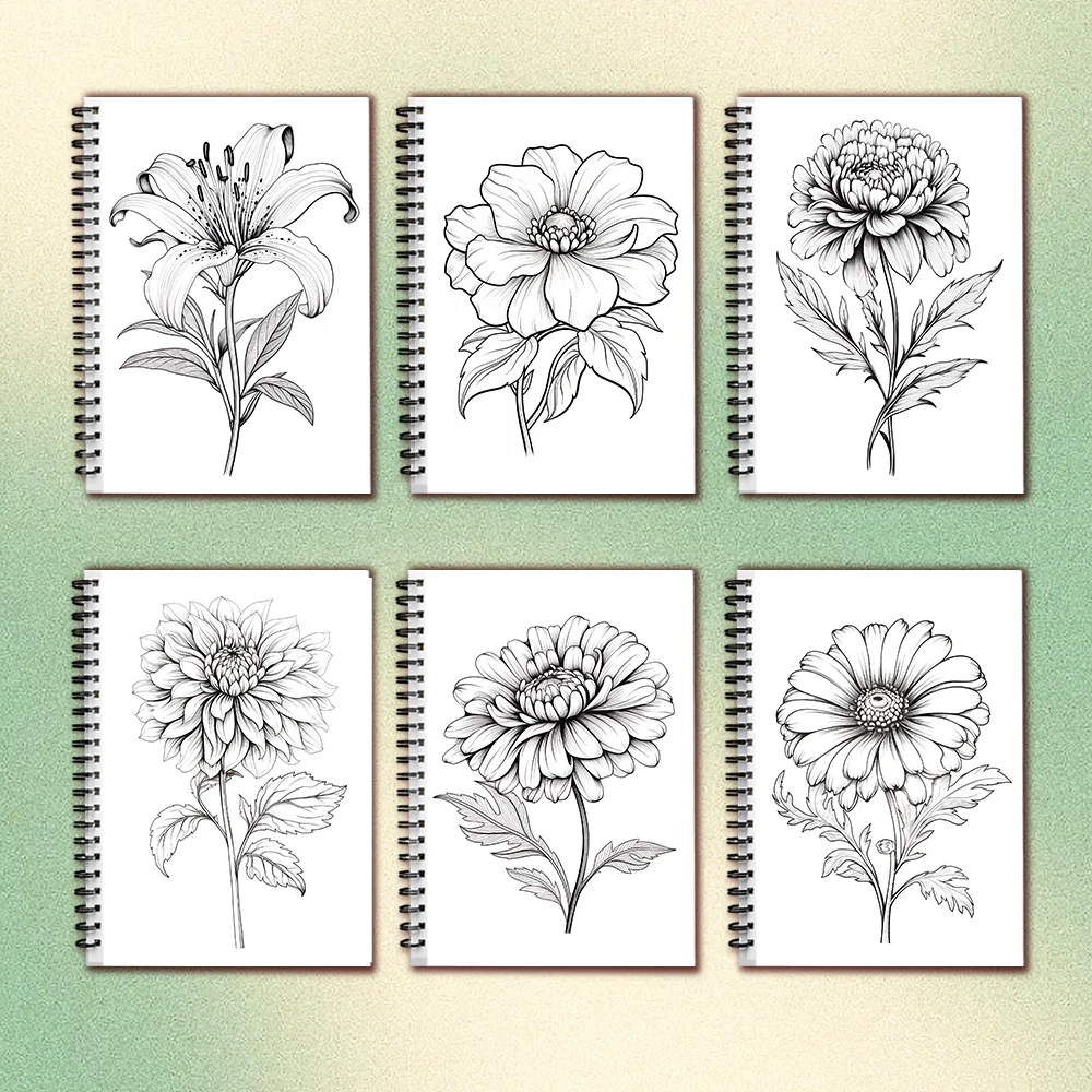 Spiral Coloring book -30 Sheets adult coloring book, 11.2x 8.3 inches, 100g thick paper, drawing book, homecoming holiday gift