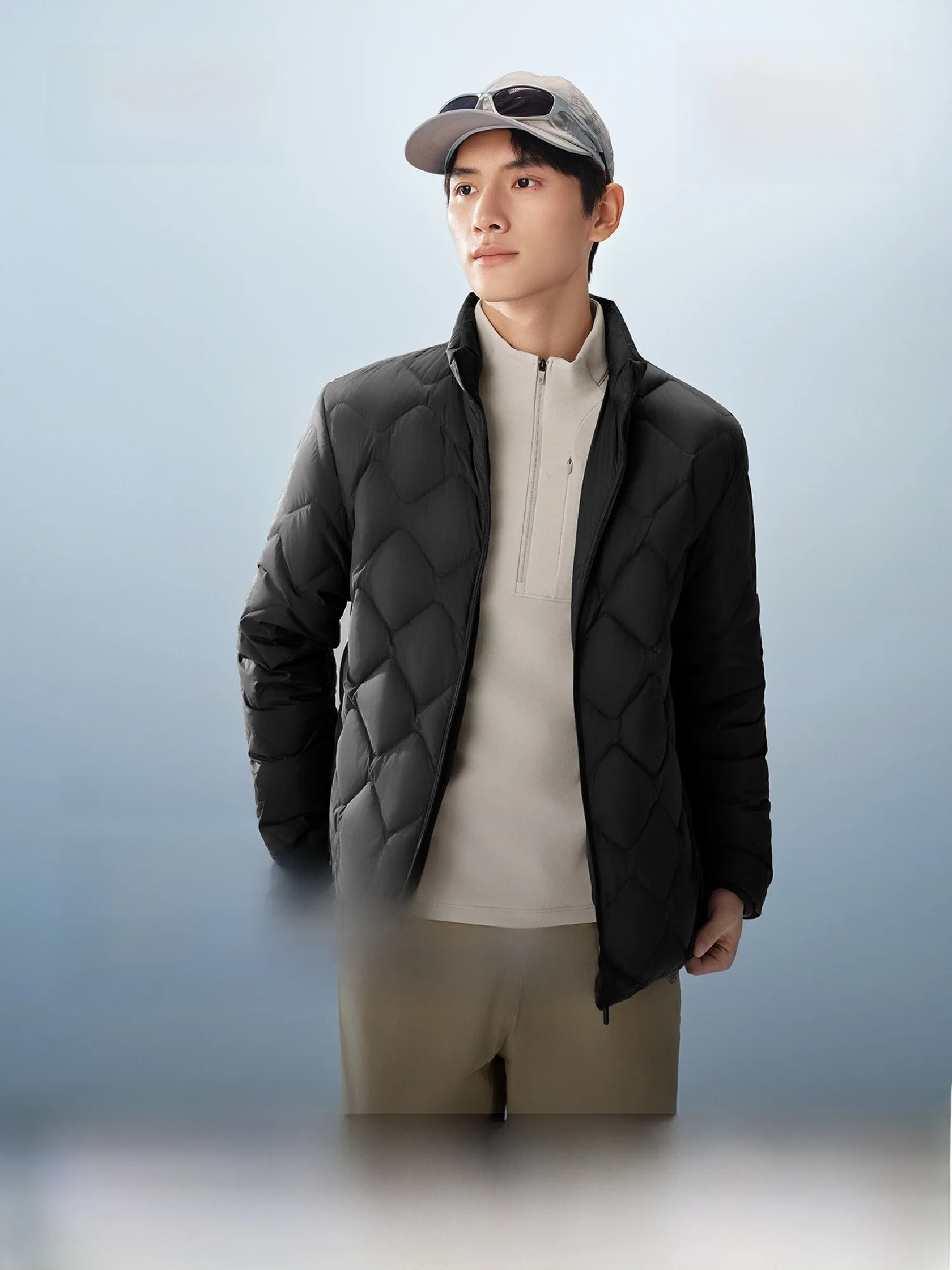 

Куртка Bosideng с 90% гусиным пухом, легкая, теплая, с воротником-стойкой, мужская, парная, повседневная, современная, из полиэфирного волокна